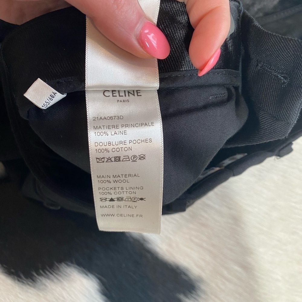 Celine black ankle cropped trousers - Picture 8 of 10